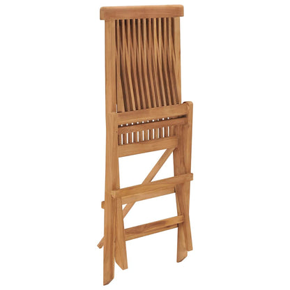 Set da Pranzo Pieghevole per Esterni 5pz Legno Massello di Teak | homemem39