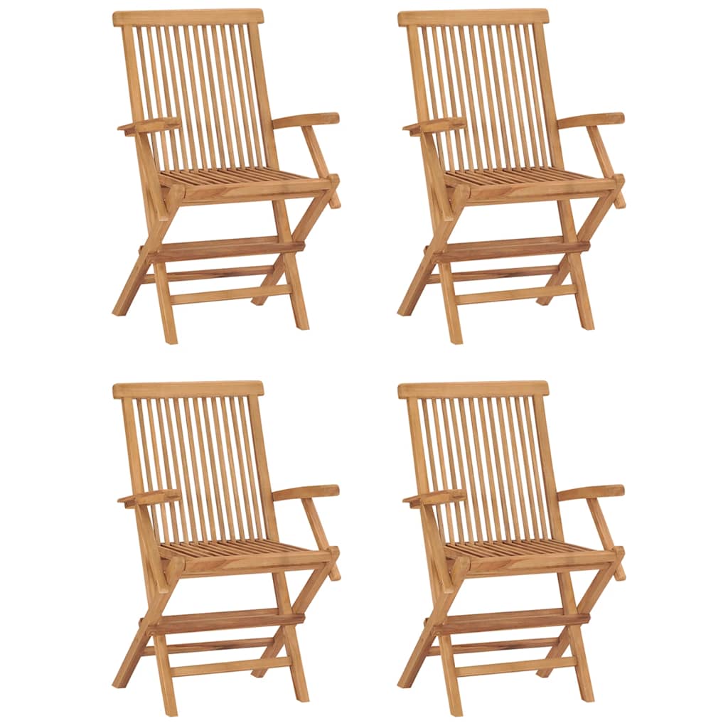 Set da Pranzo Pieghevole per Esterni 5pz Legno Massello di Teak | homemem39