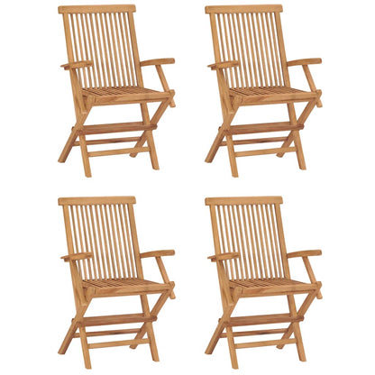 Set da Pranzo Pieghevole per Esterni 5pz Legno Massello di Teak | homemem39