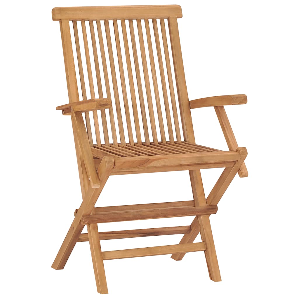 Set da Pranzo Pieghevole per Esterni 5pz Legno Massello di Teak | homemem39