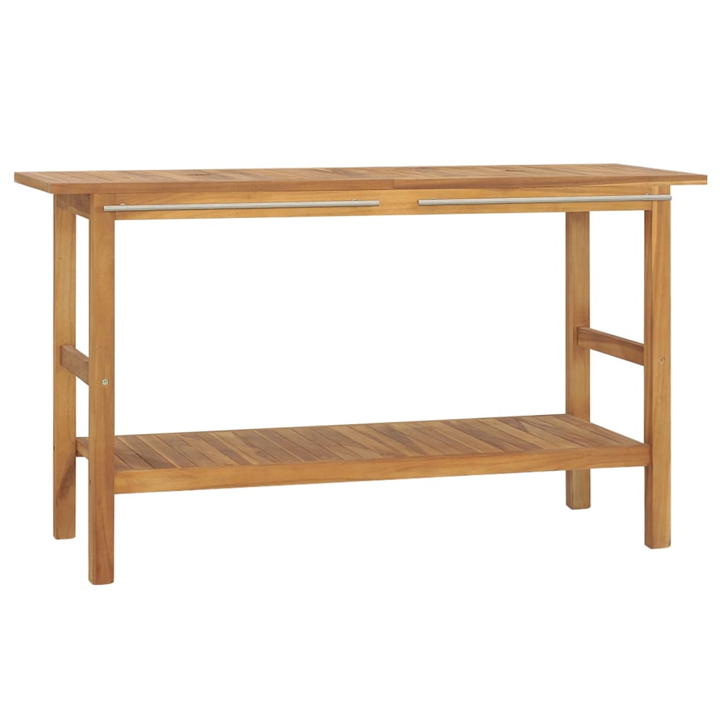 Mobile Vanità Bagno e Lavandini Marmo Crema Legno Massello Teak | homemem39