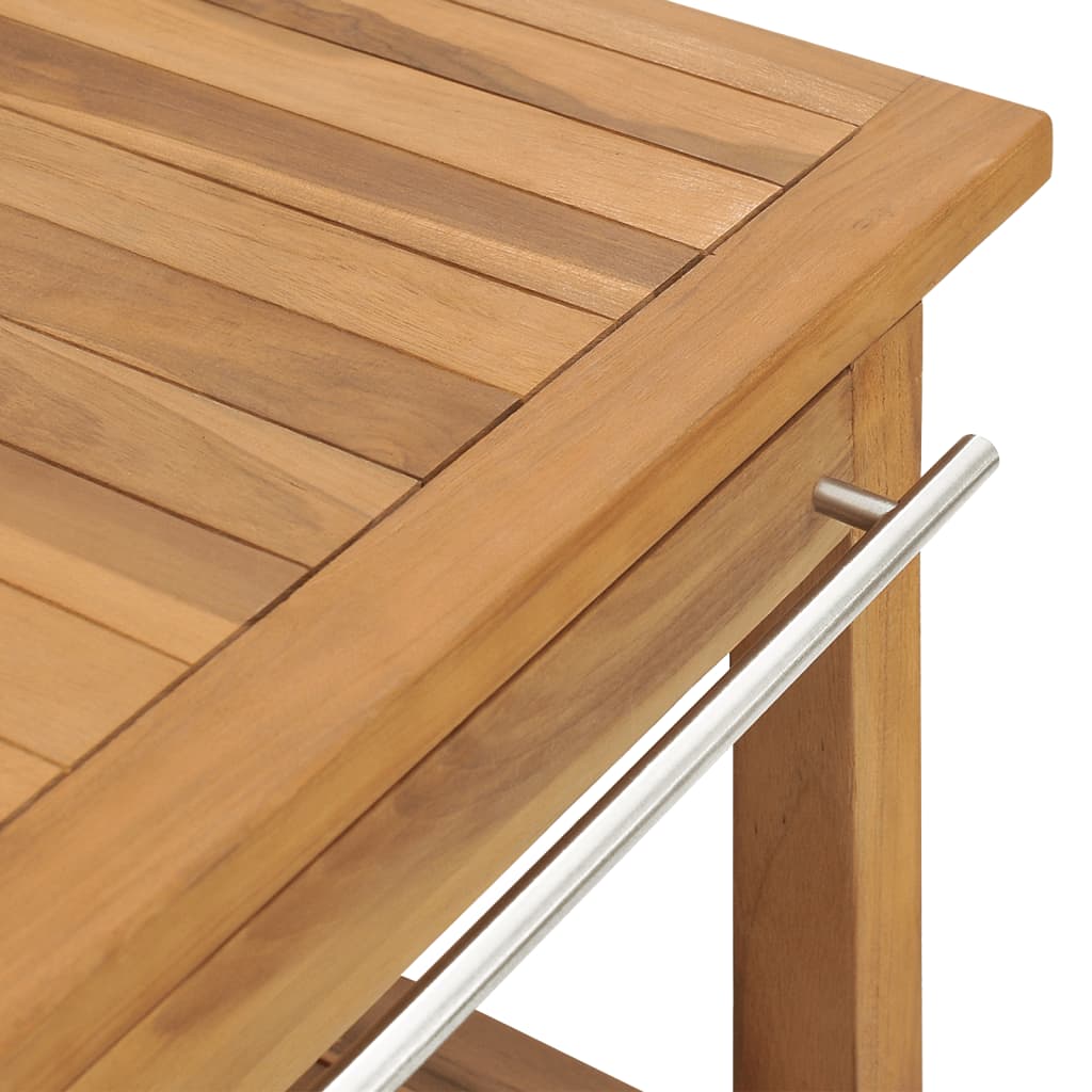 Mobile da Bagno con Lavabi in Marmo Nero Legno Massello Teak | homemem39