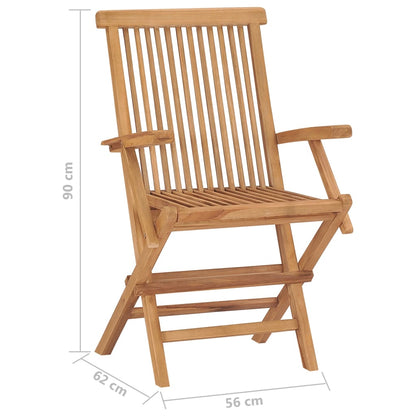 Sedie da Giardino Pieghevoli 8 pz in Legno Massello di Teak - homemem39