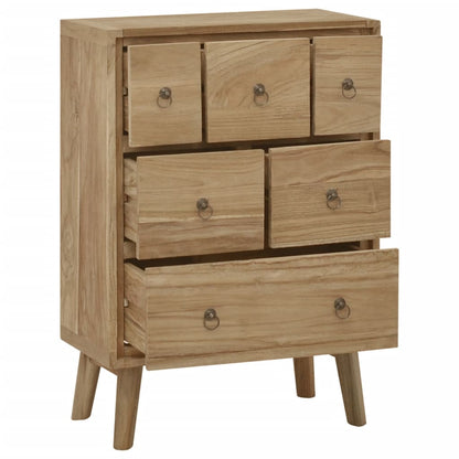 Cassettiera 56x30x80 cm in Legno Massello di Teak - homemem39