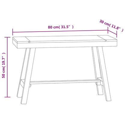 Panchina 80 cm in Legno Massello di Teak