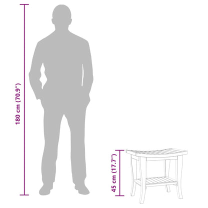 Bathroom Table 50x35x45 cm in Solid Teak Wood