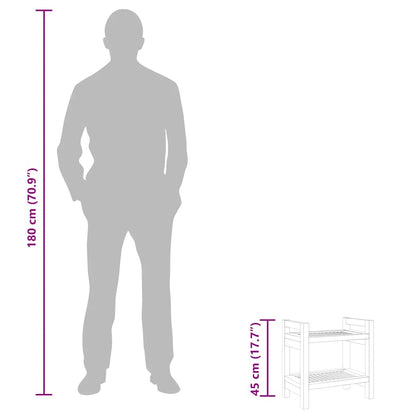 Tavolino da Bagno 45x30x45 cm in Legno Massello di Teak