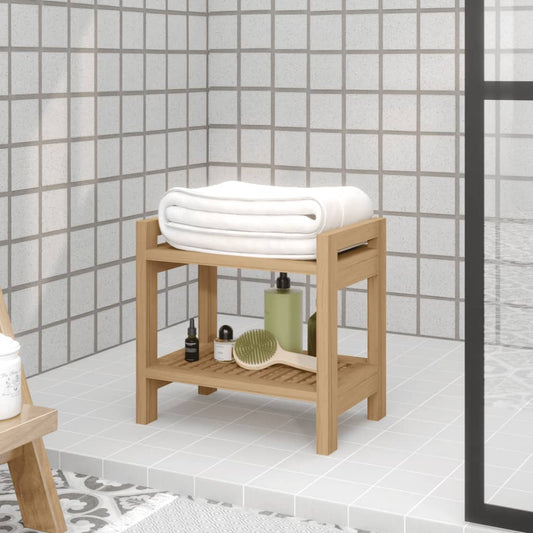 Tavolino da Bagno 45x30x45 cm in Legno Massello di Teak - homemem39