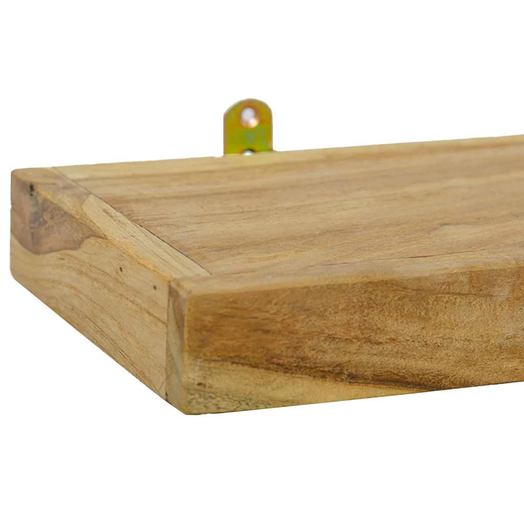 Mensole da Parete 2 pz 40x15x4 cm in Legno Massello di Teak | homemem39