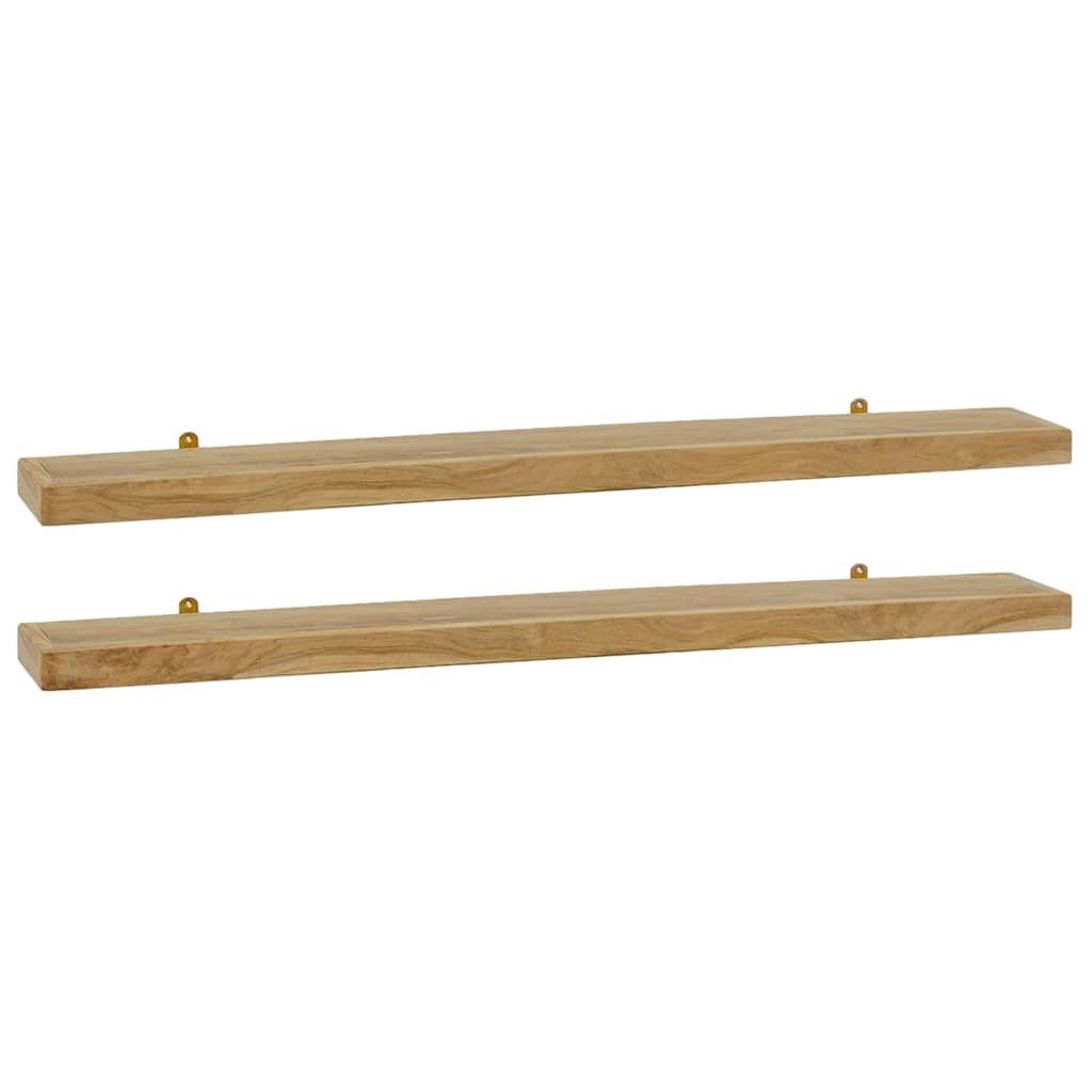 Mensole da Parete 2 pz 110x15x4 cm in Legno Massello di Teak | homemem39