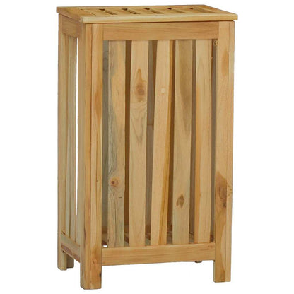 Cesto del Bucato 35x25x60 cm in Legno Massello di Teak