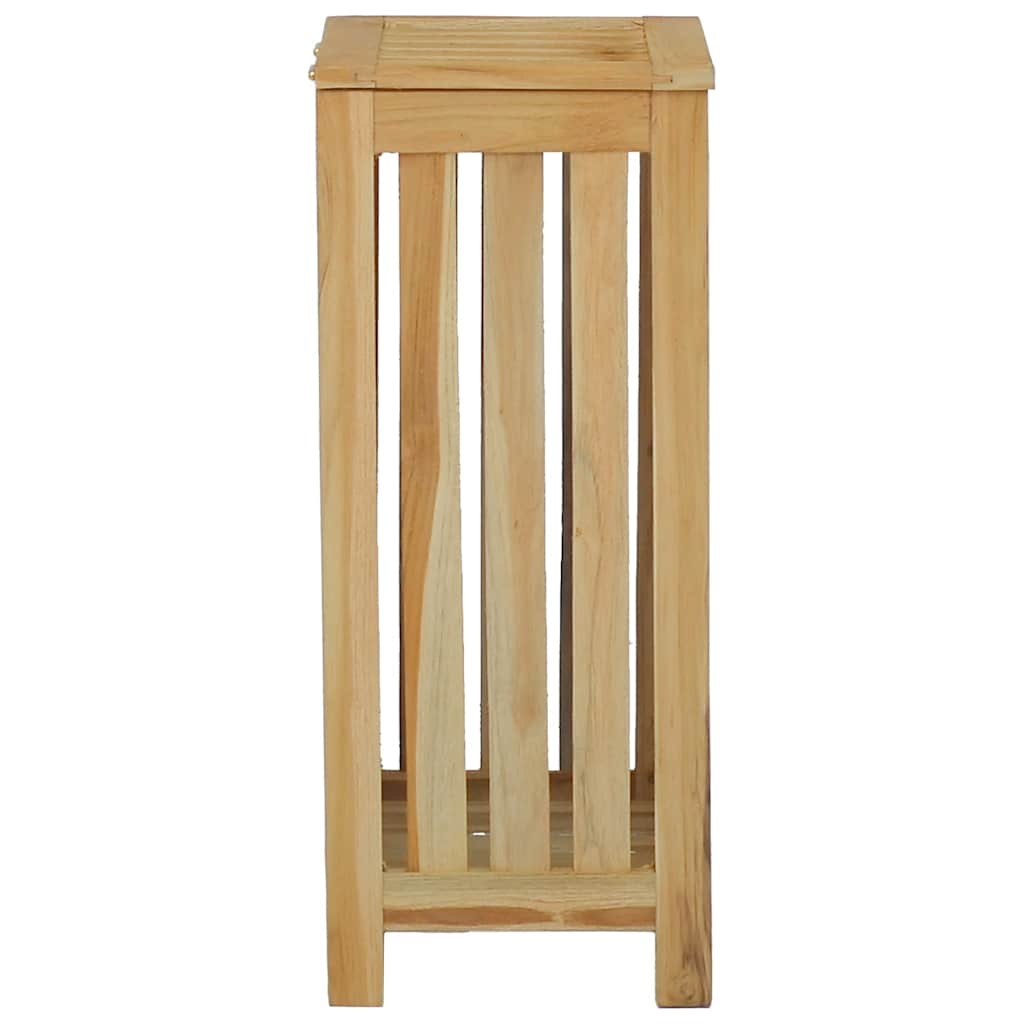 Cesto del Bucato 35x25x60 cm in Legno Massello di Teak