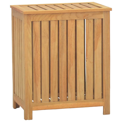 Cesto del Bucato 50x35x60 cm in Legno Massello di Teak
