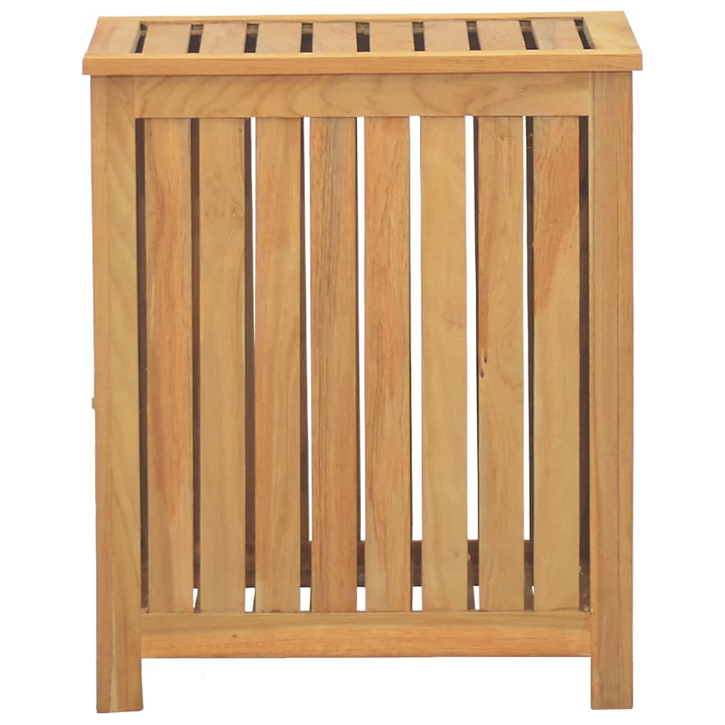 Cesto del Bucato 50x35x60 cm in Legno Massello di Teak