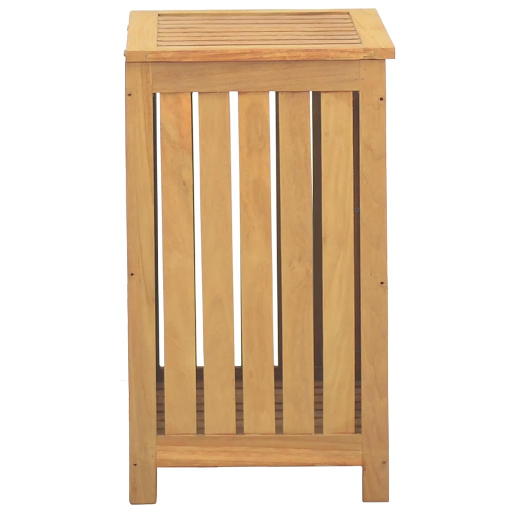 Cesto del Bucato 50x35x60 cm in Legno Massello di Teak