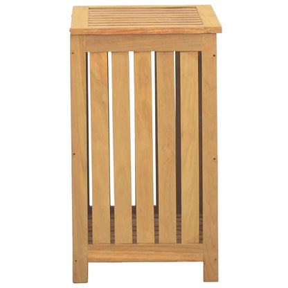 Cesto del Bucato 50x35x60 cm in Legno Massello di Teak