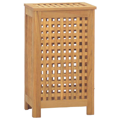 Cesto del Bucato 35x25x60 cm in Legno Massello di Teak