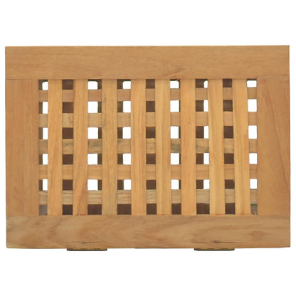 Cesto del Bucato 35x25x60 cm in Legno Massello di Teak
