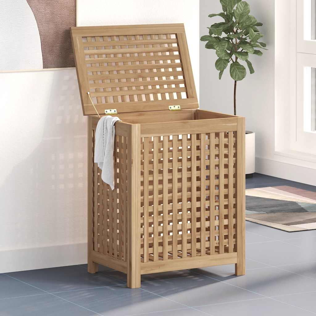 Cesto del Bucato 50x35x60 cm in Legno Massello di Teak | homemem39