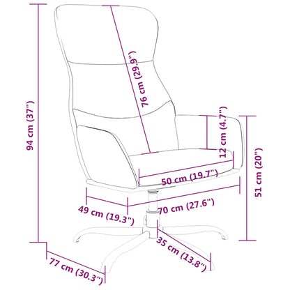 Sedia Relax Grigio Scuro in Tessuto | homemem39