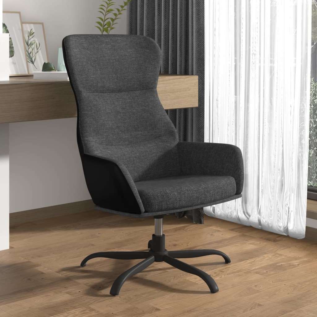 Sedia Relax Grigio Scuro in Tessuto | homemem39
