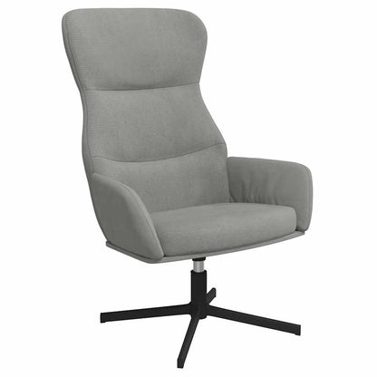 Sedia Relax Grigio Chiaro in Velluto | homemem39