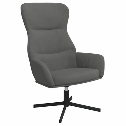 Sedia Relax Grigio Scuro in Velluto | homemem39