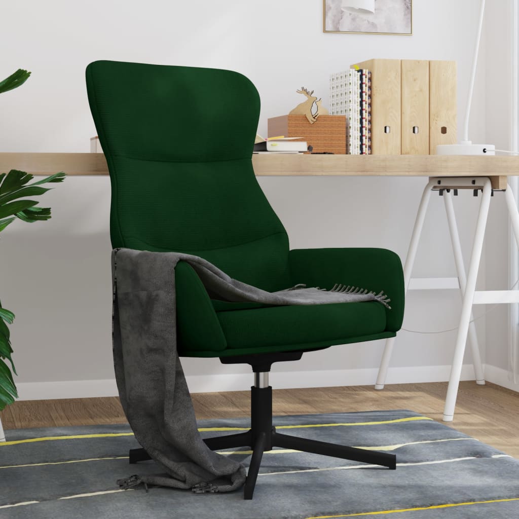 Sedia Relax Verde Scuro in Velluto - homemem39