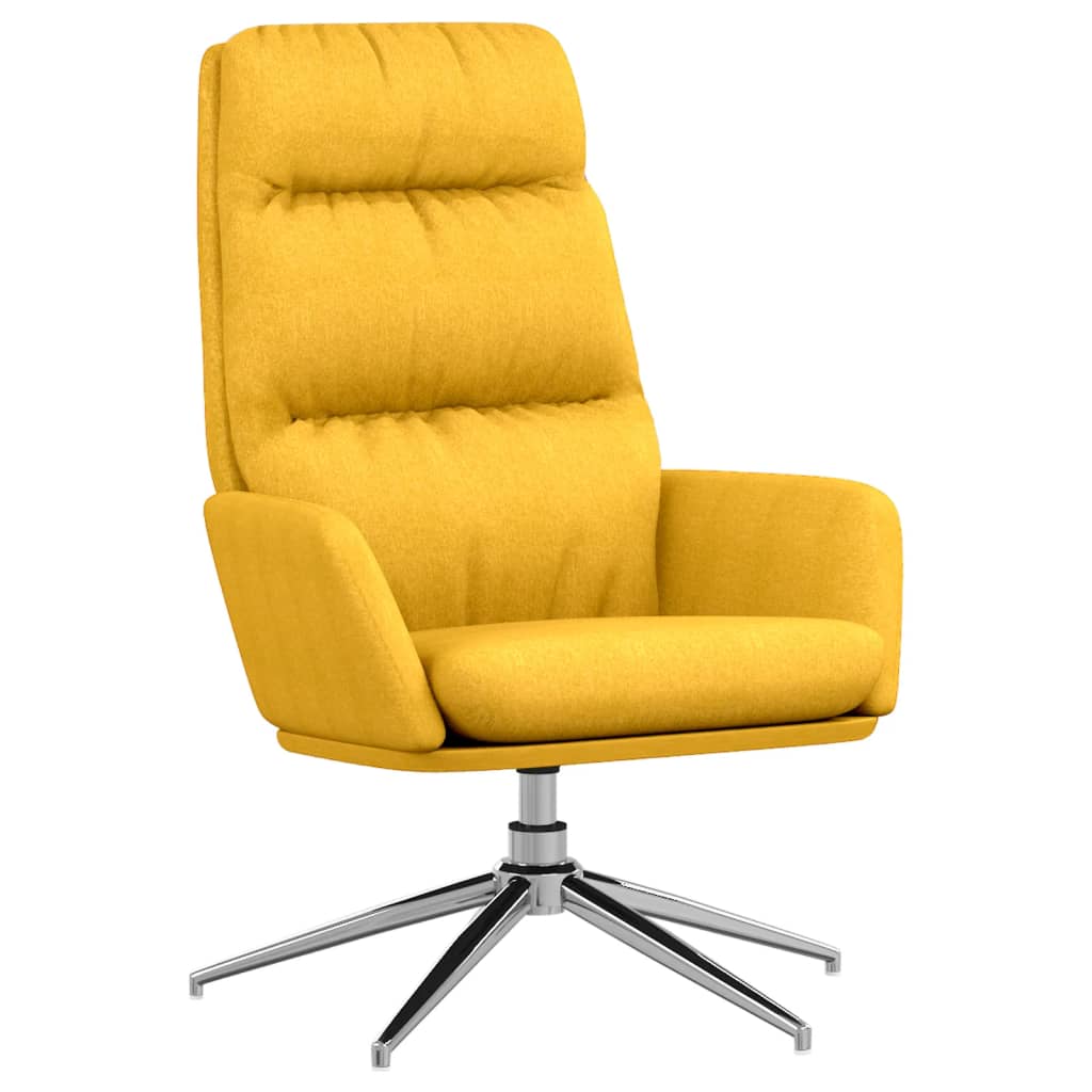 Sedia Rilassante Giallo Senape in Tessuto | homemem39