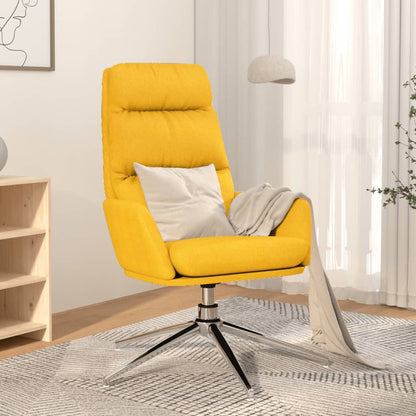 Sedia Rilassante Giallo Senape in Tessuto | homemem39