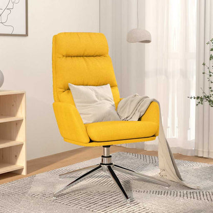 Sedia Rilassante Giallo Senape in Tessuto