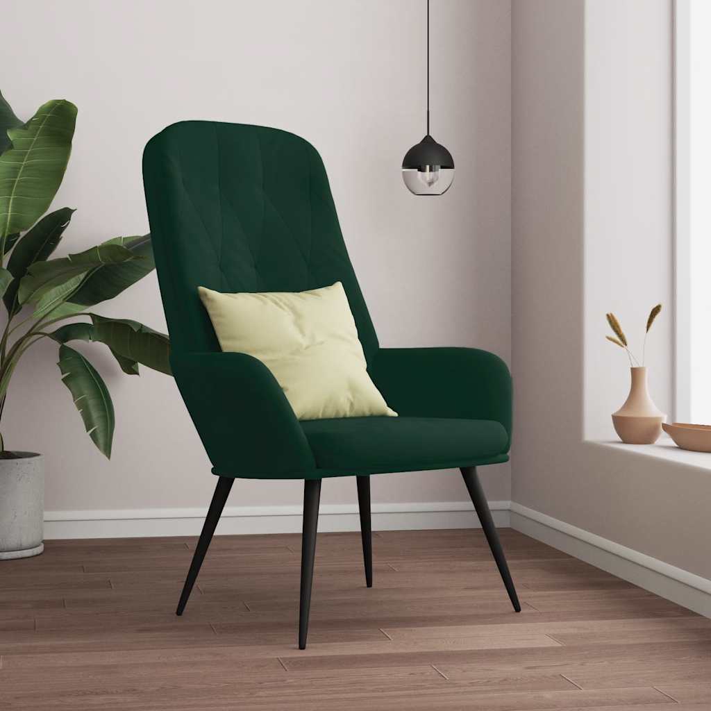 Sedia Relax Verde Scuro in Velluto | homemem39