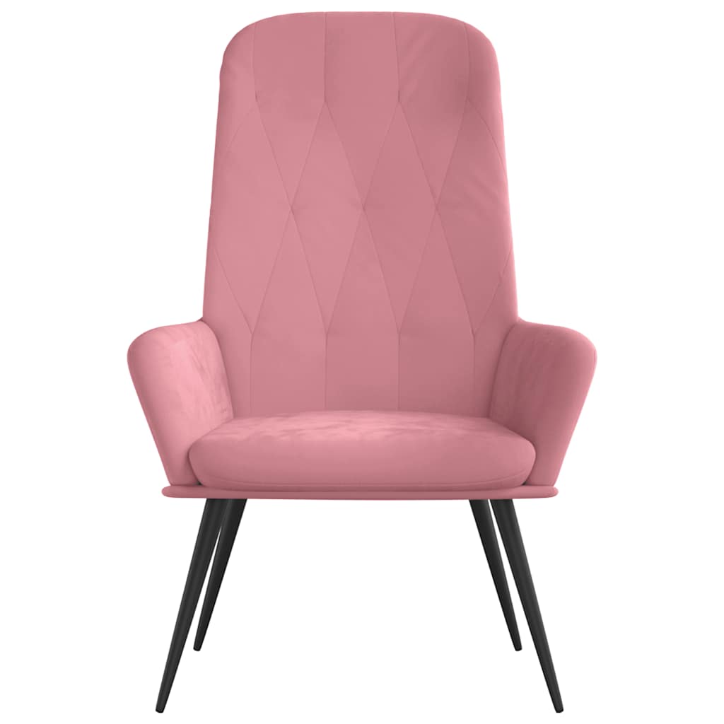 Sedia Relax Rosa in Velluto | homemem39