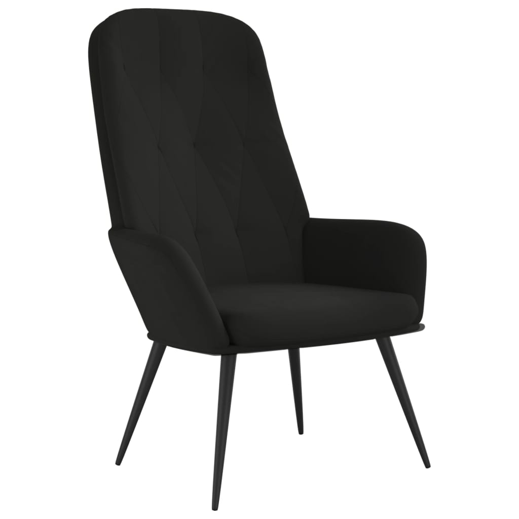 Sedia Relax Nero in Velluto | homemem39