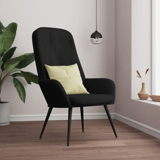 Sedia Relax Nero in Velluto | homemem39