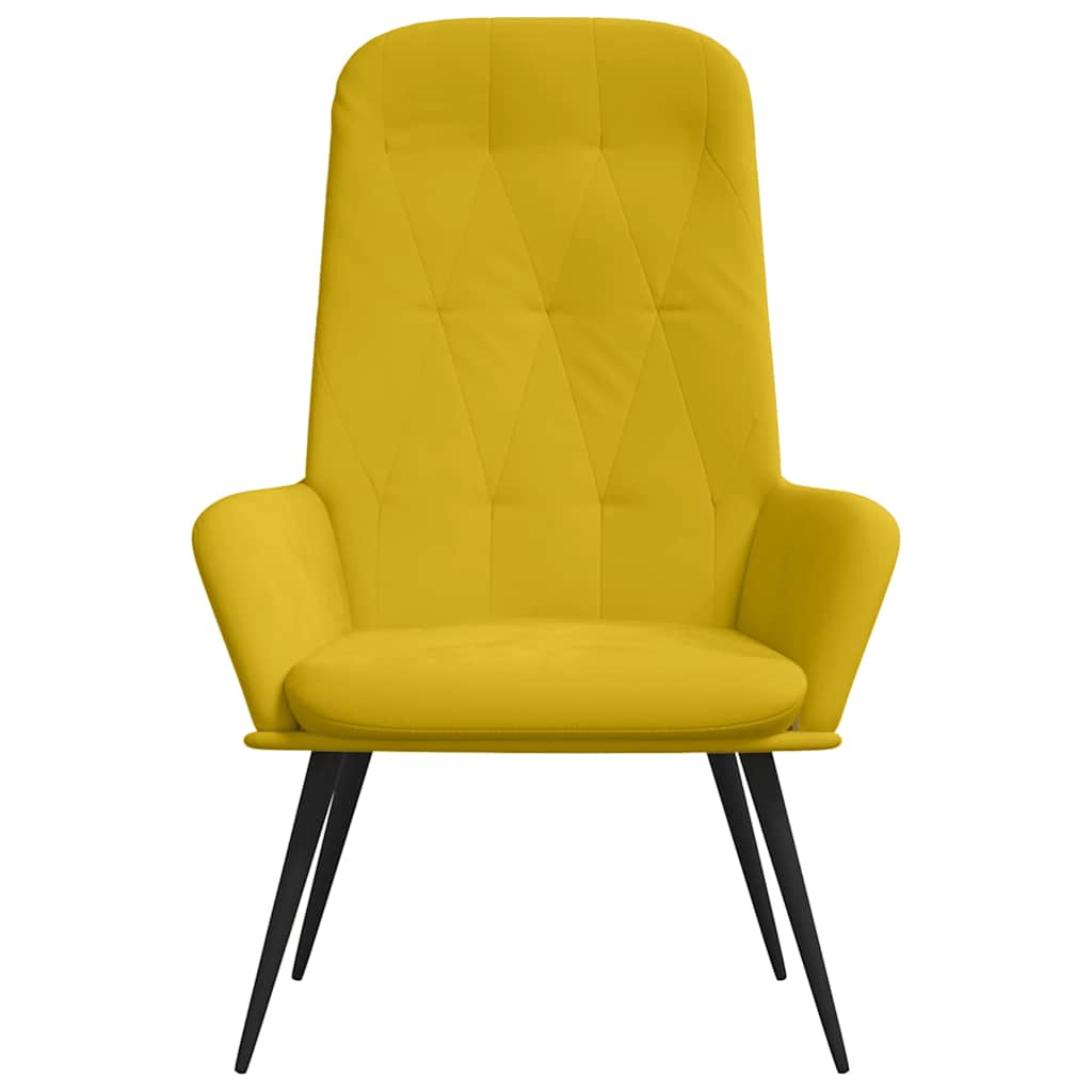 Sedia Relax Giallo Senape in Velluto | homemem39
