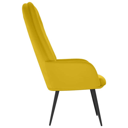 Sedia Relax Giallo Senape in Velluto