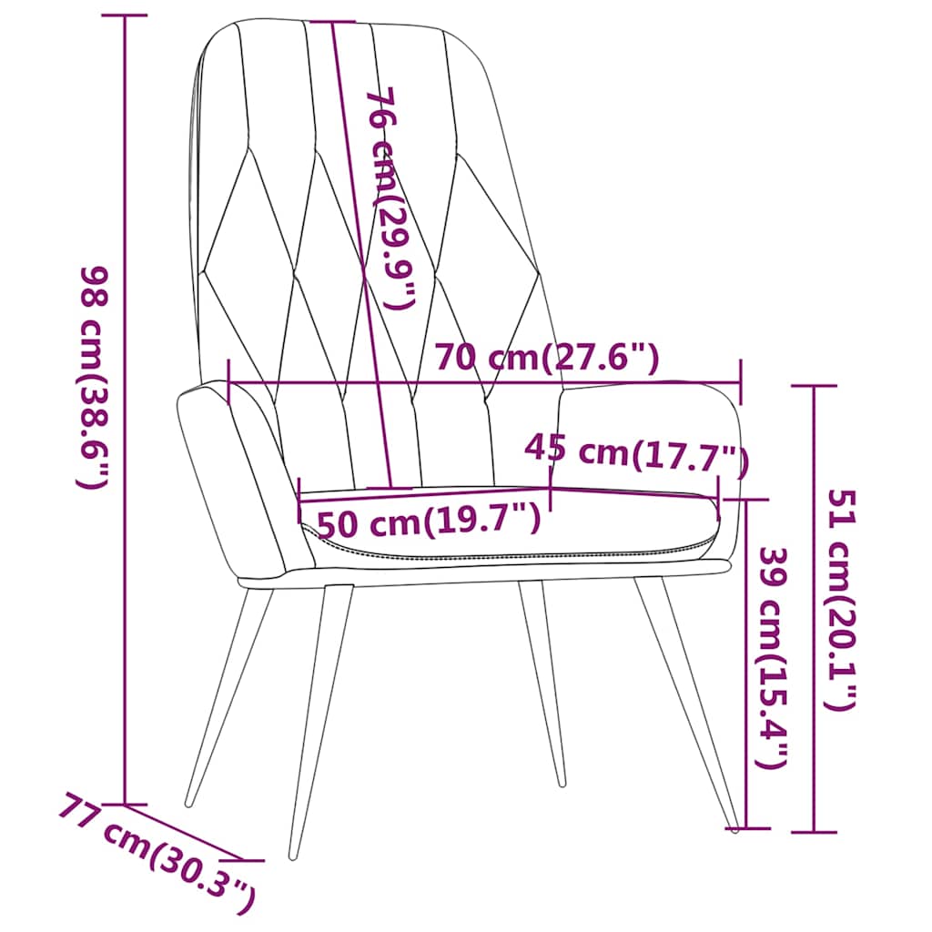 Poltrona Relax Blu in Velluto