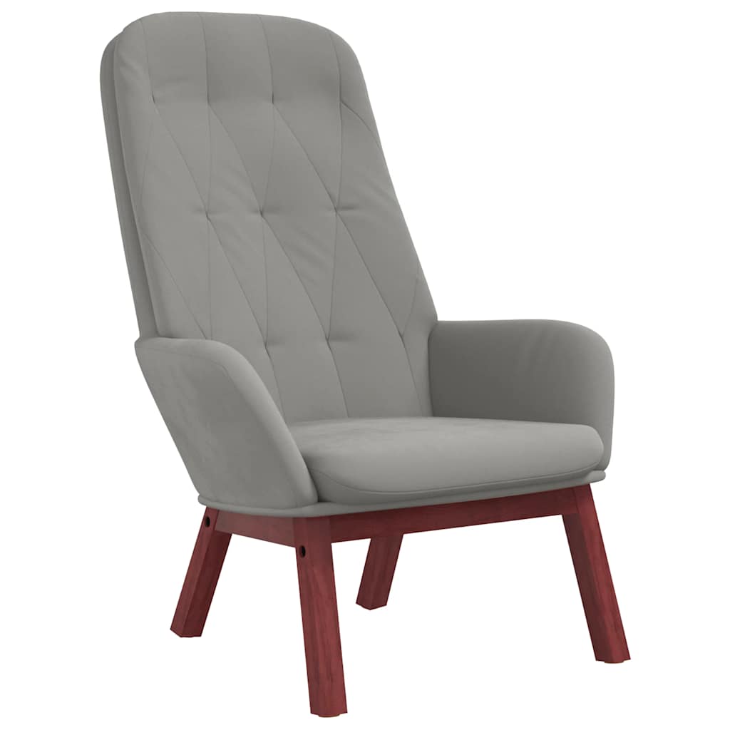 Poltrona Relax Grigio Chiaro in Velluto | homemem39