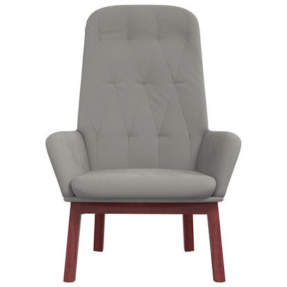 Poltrona Relax Grigio Chiaro in Velluto | homemem39