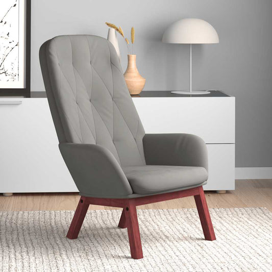 Poltrona Relax Grigio Chiaro in Velluto | homemem39