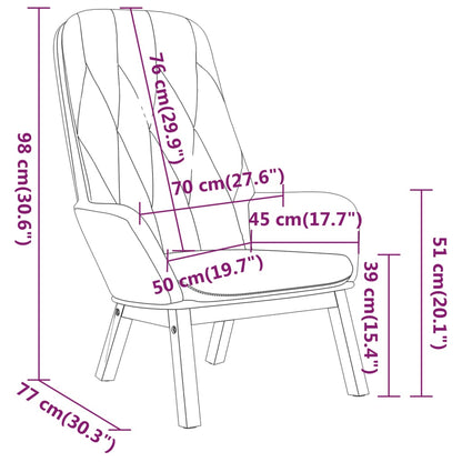 Sedia Relax Grigio Scuro in Velluto - homemem39
