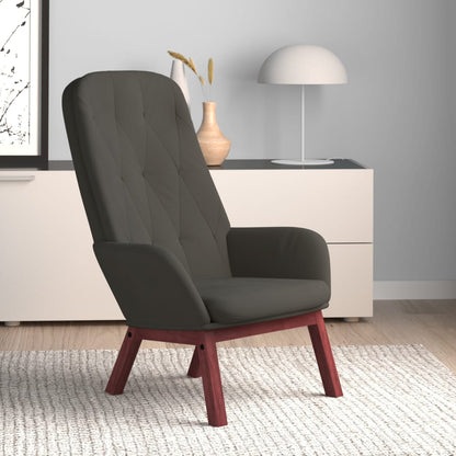 Sedia Relax Grigio Scuro in Velluto - homemem39