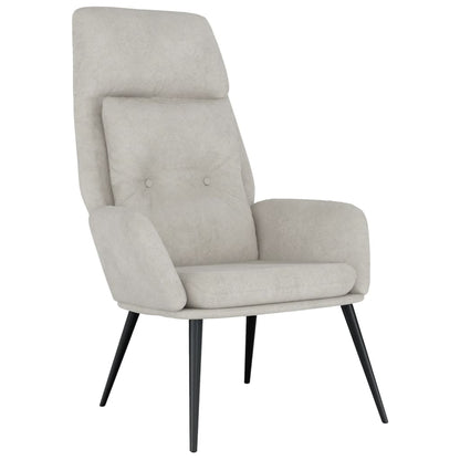 Poltrona Reclinabile Grigio Chiaro in Similpelle Scamosciata | homemem39