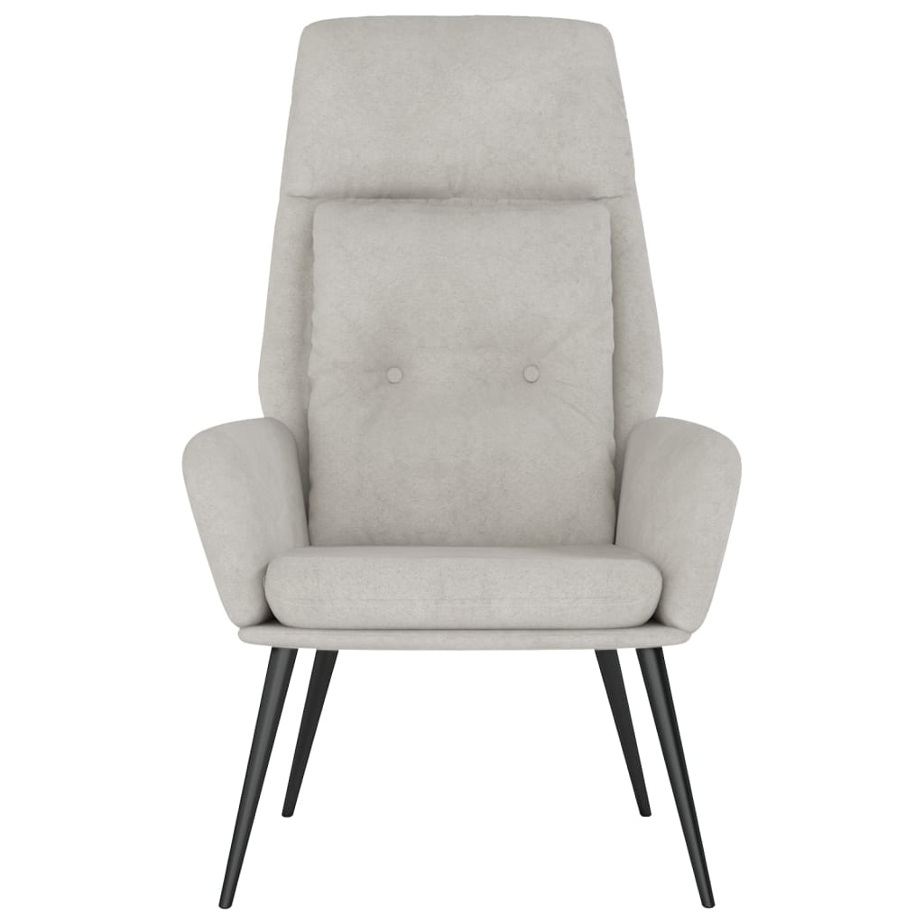 Poltrona Reclinabile Grigio Chiaro in Similpelle Scamosciata | homemem39