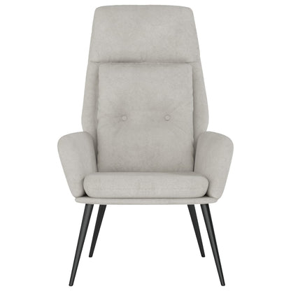 Poltrona Reclinabile Grigio Chiaro in Similpelle Scamosciata | homemem39