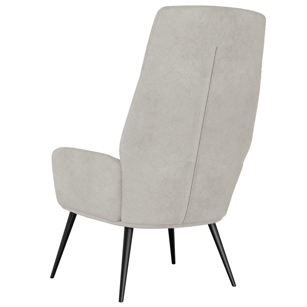 Poltrona Reclinabile Grigio Chiaro in Similpelle Scamosciata | homemem39