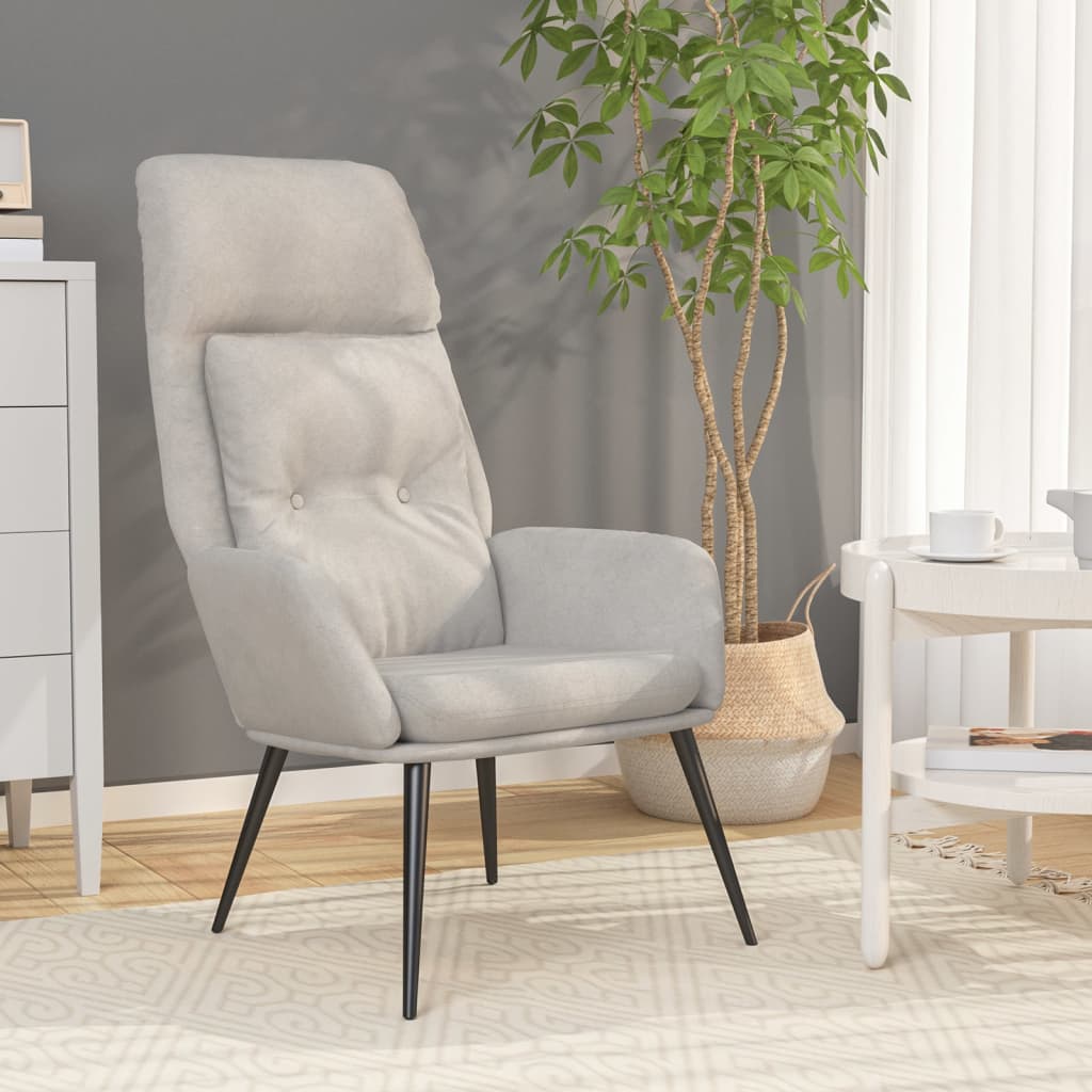Poltrona Reclinabile Grigio Chiaro in Similpelle Scamosciata | homemem39