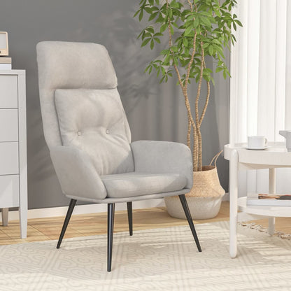Poltrona Reclinabile Grigio Chiaro in Similpelle Scamosciata | homemem39