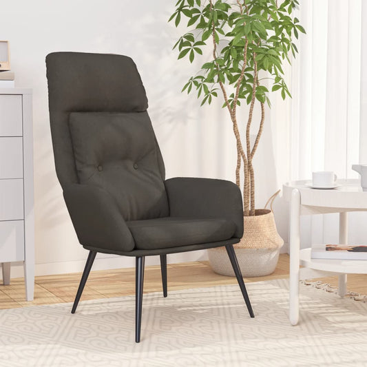 Poltrona Reclinabile Grigio Scuro in Similpelle Scamosciata | homemem39